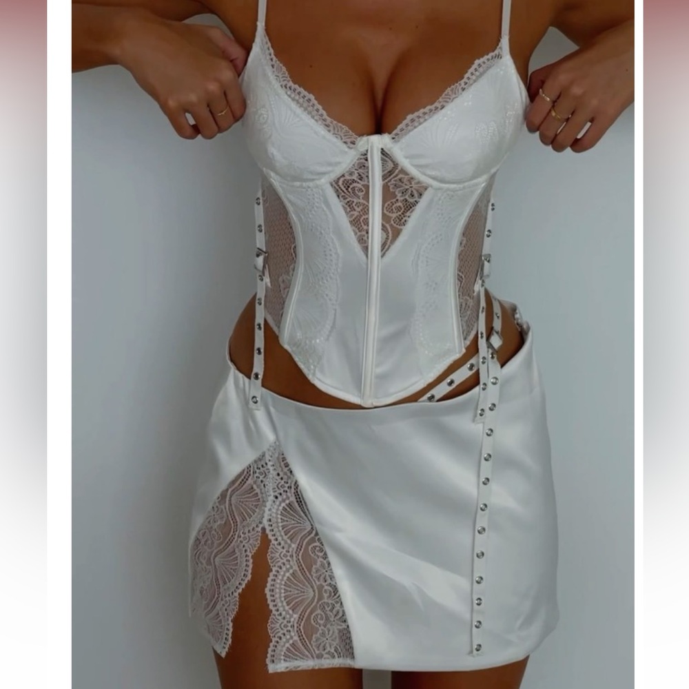 NWT MA CHERIE CORSET W/ MINI SKIRT - OUTCAST
